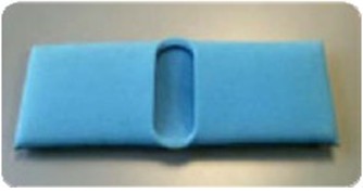 BLUE CLEAN ROOM PU FOAM MOP COVER