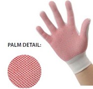 ESD PVC DOTTED GRIP GLOVES - RED or BLUE