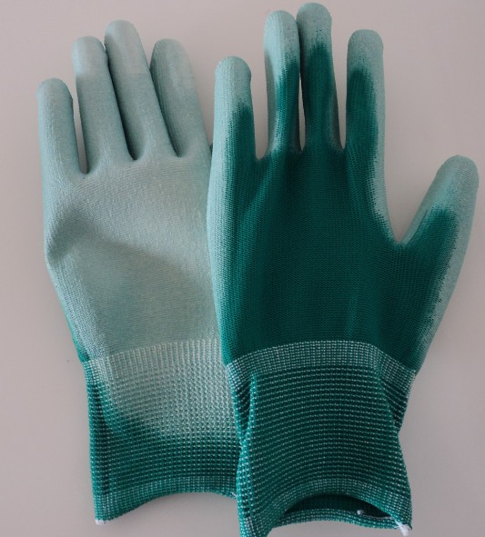 ESD GREEN PALM FIT POLYESTER GLOVES