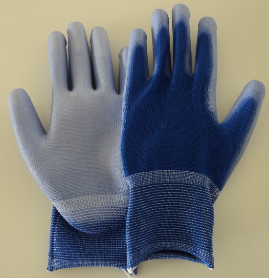 ESD BLUE PALM FIT POLYESTER GLOVES