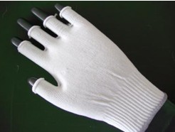 WHITE NON ESD HALF FINGER GLOVES