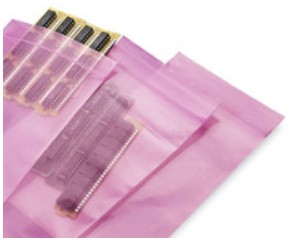 PINK ESD ZIP TOP BAGS
