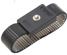 BLACK METAL WRIST STRAP 4mm