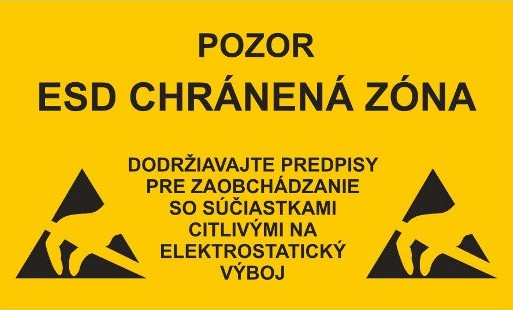 ESD WALL SIGN CZECH