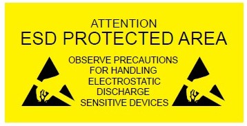 ESD WALL SIGN ENGLISH