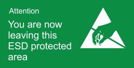 LEAVING ESD PROTECTED AREA 