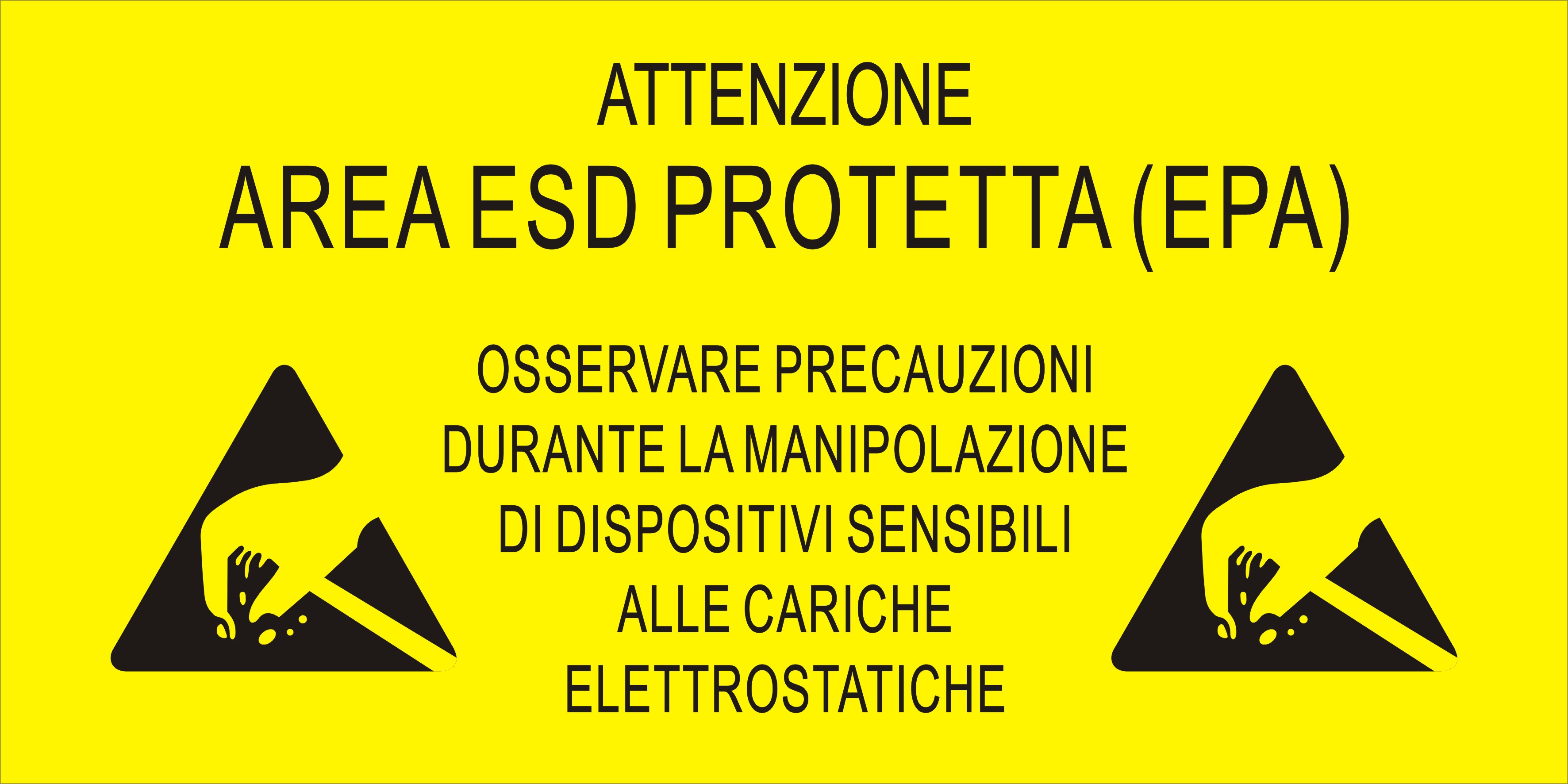 ESD WALL SIGN - ITALIAN
