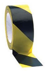 HAZARD WARNING FLOOR TAPE BLACK/YELLOW