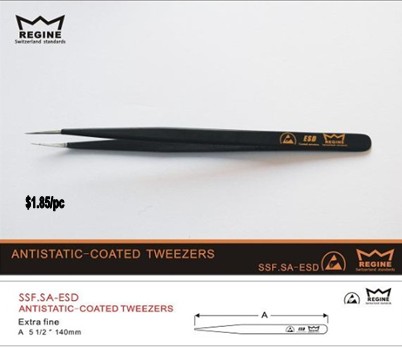 ESD BLACK TWEEZER SSF - SA
