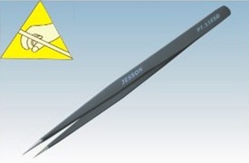 ESD BLACK TWEEZER PE6