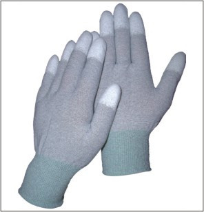 ESD Carbon/Copper Gloves with PU Top Fit